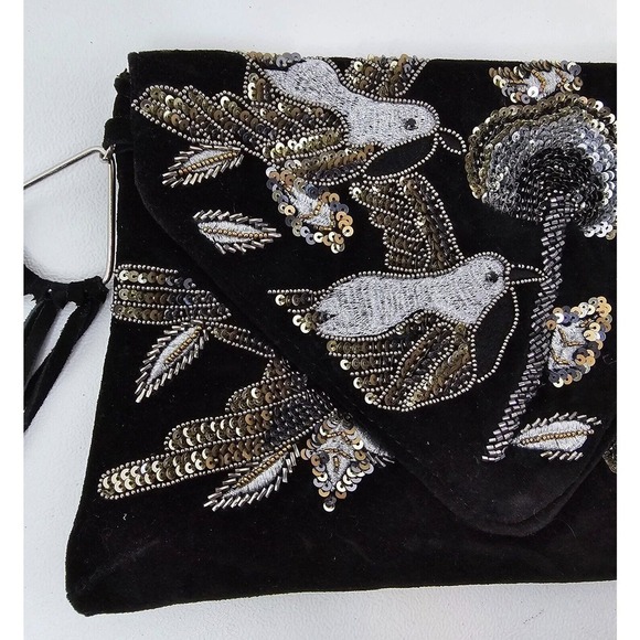 Sam Edelman Black and Silver Embellished Clutch - Picture 3 of 8